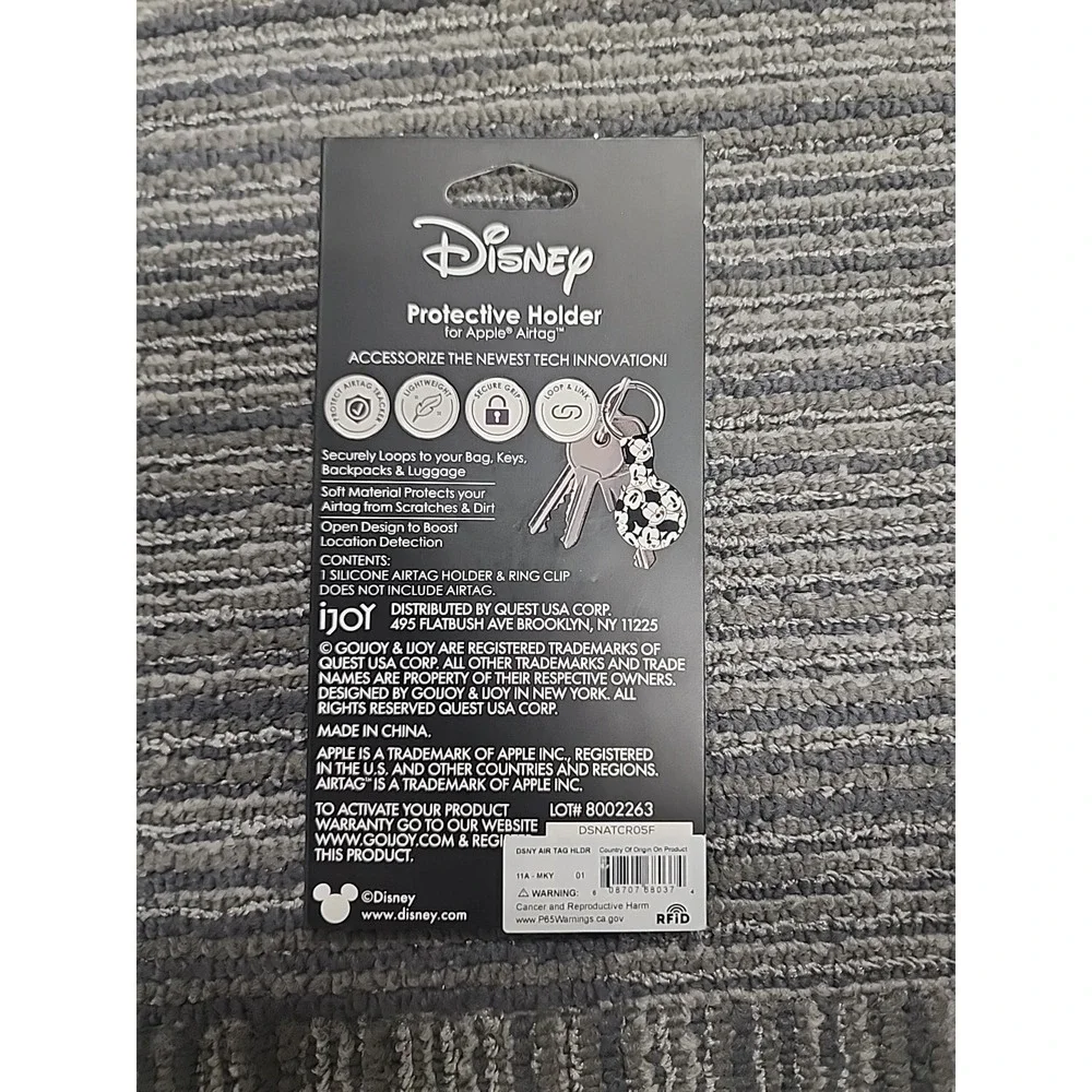 Ijoy Disney Mickey Mouse Key Chain Protective Holder For Apple Air Tag New‎
